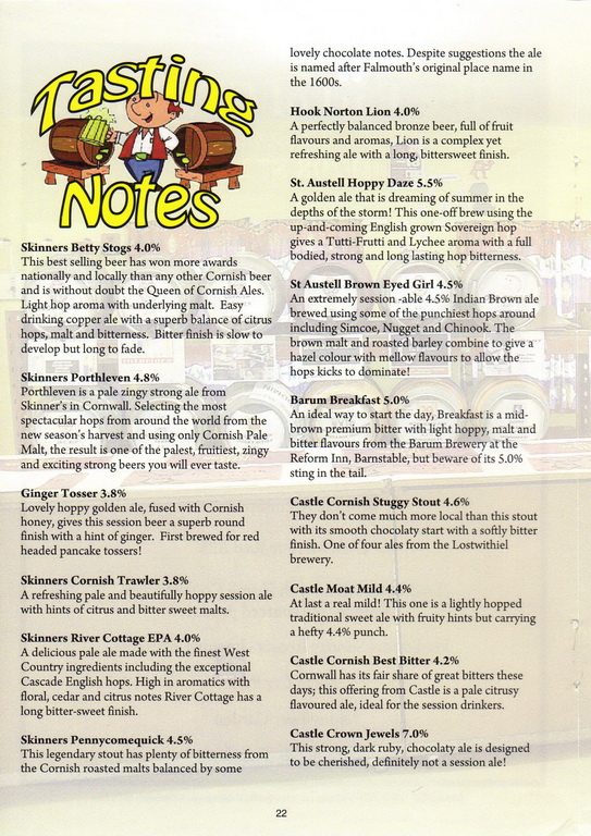 2014 (11th) Beer Festival Programme Page 22